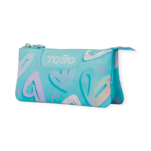 Picture of TOTTO 3 COMPARTMENT HEARTS PENCIL CASE